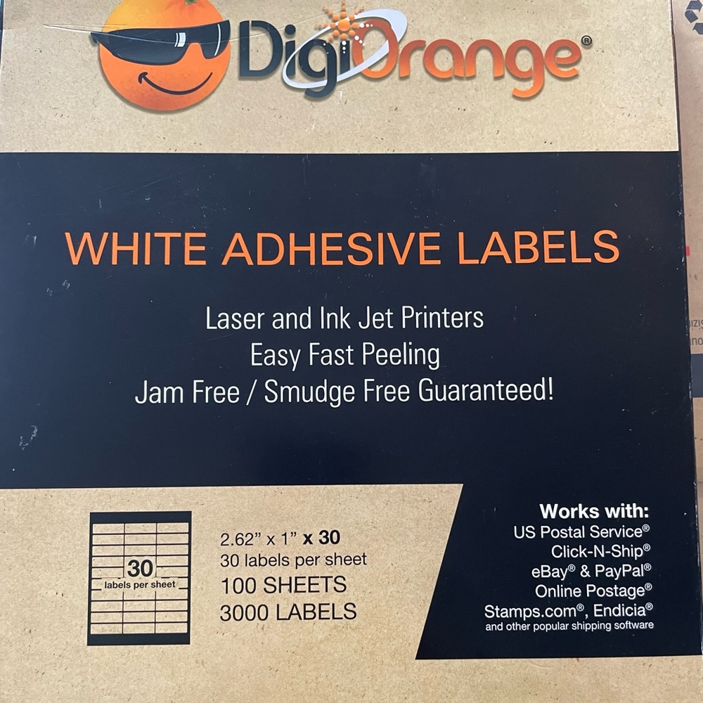 White Adhesive Labels 2 packages bundle